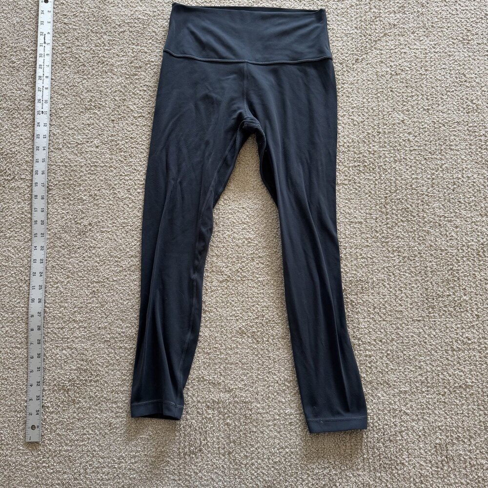 Lululemon Leggings Align High-Rise Pant Womens Black Crotch Gusset Crop Size 8